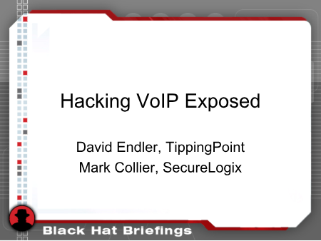 Hacking VoIP Exposed